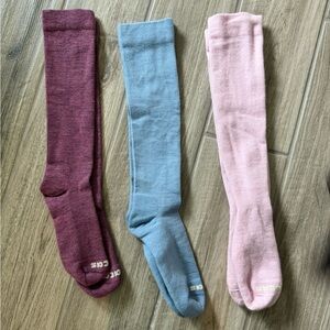 🧦 Pacas Women's Compression Socks - Pink, Lavender & Light Blue